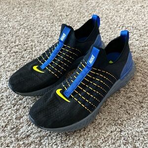 Nike React Phantom Run Flyknit 2 Sneakers Black Blue Men's Size 12